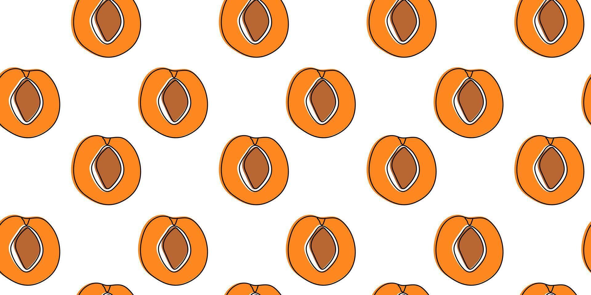 Orange apricot pattern design for fabric or wallpaper applications featuring vibrant colors vector