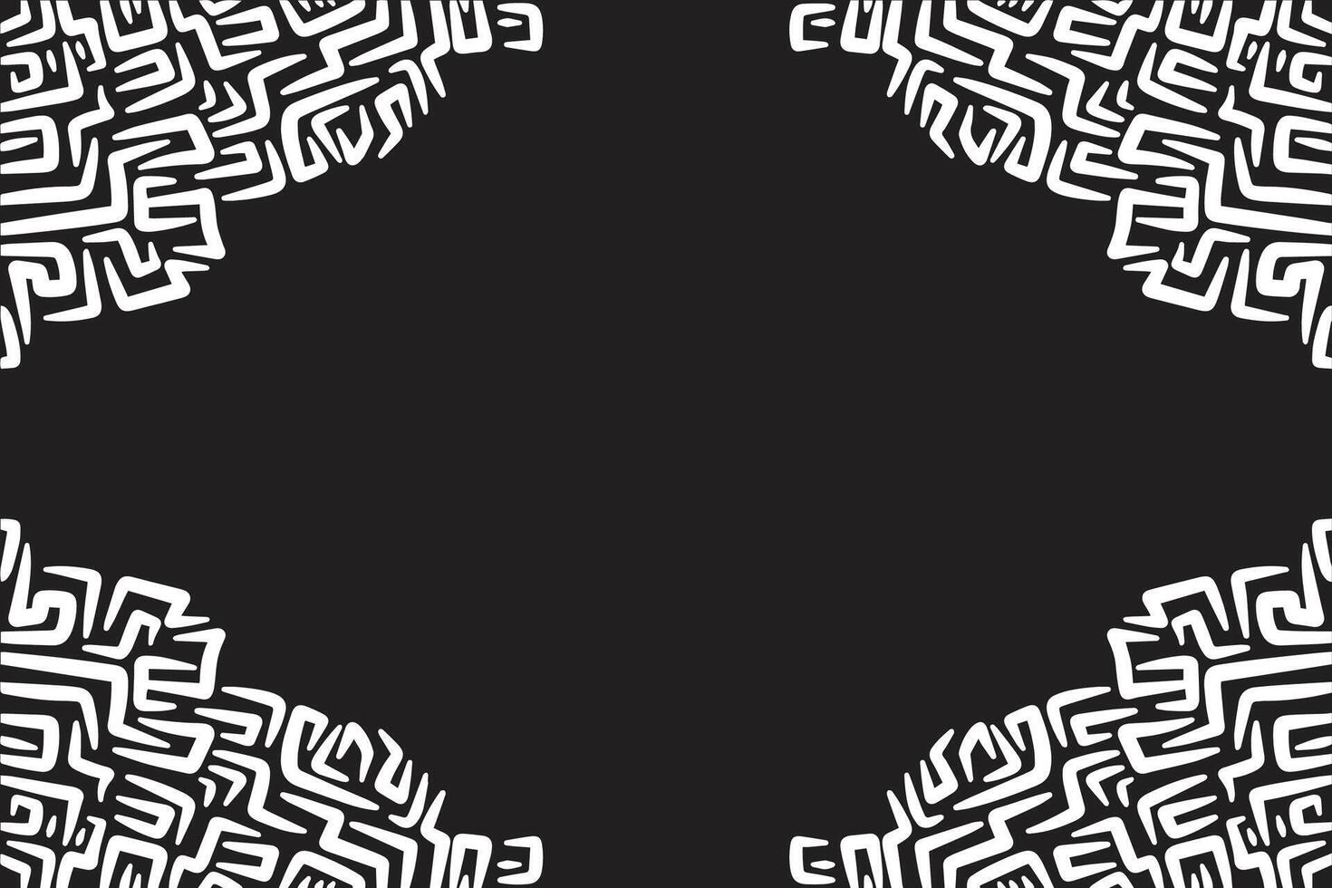 Elegant swirling designs or geometric Islamic patterns in black vector
