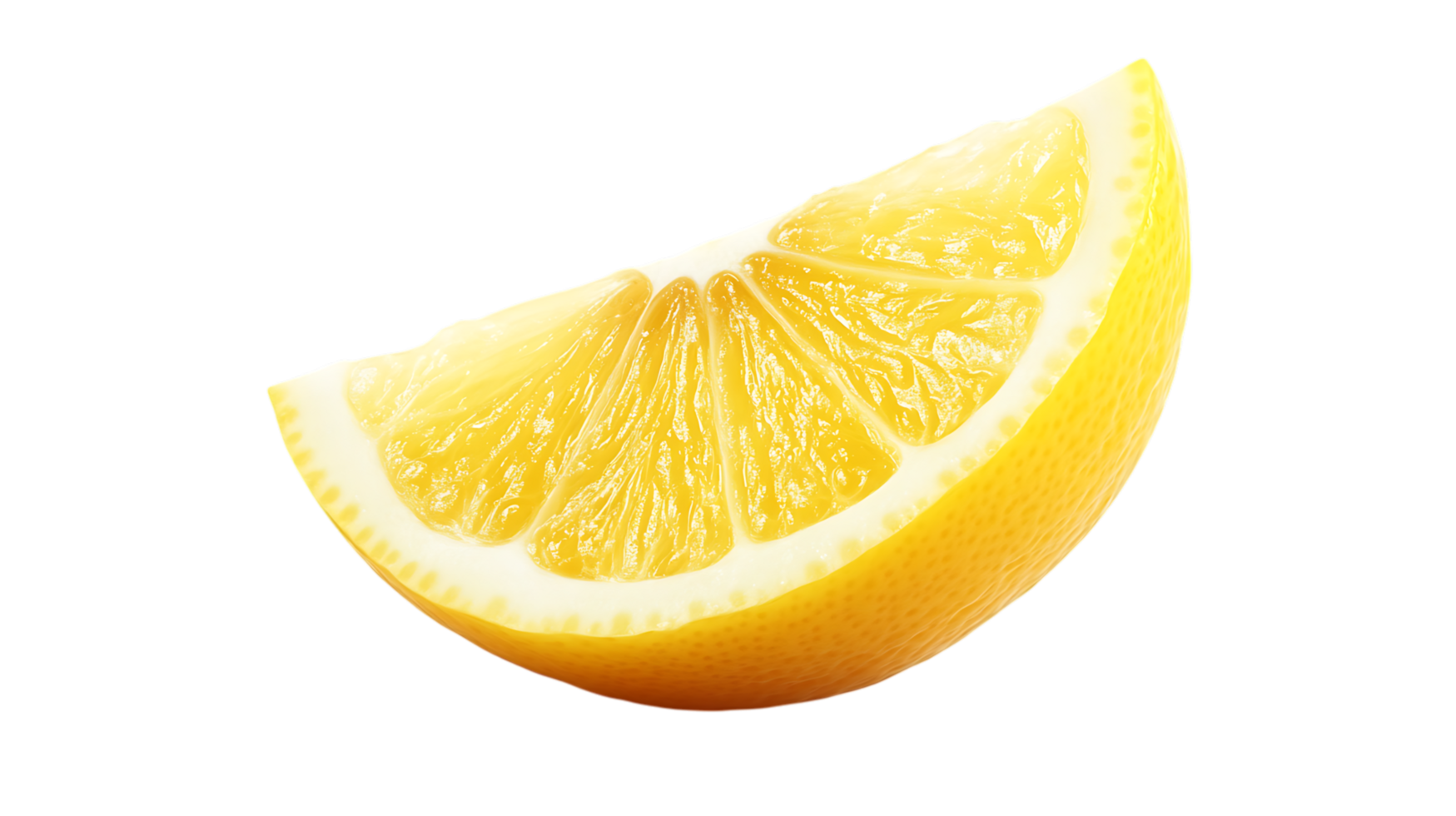 Close up of a juicy lemon slice. png