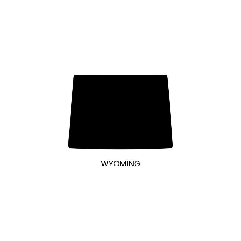 Wyoming Map Stock Image. vector