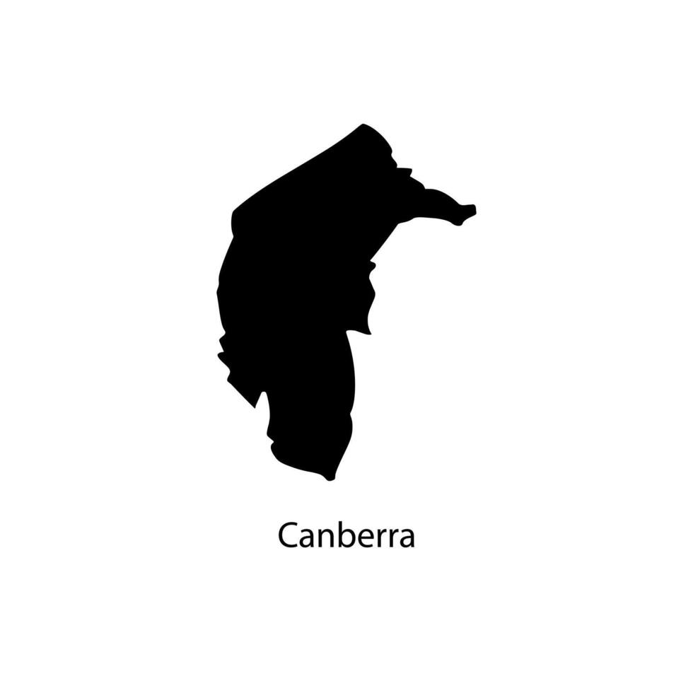 Canberra Map Stock image. vector