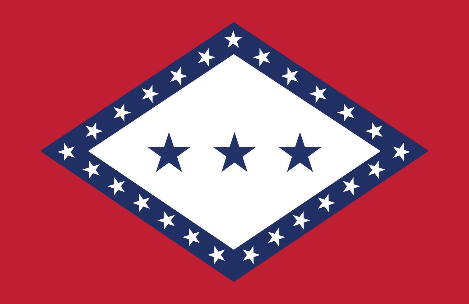 Arkansas States Flag Stock Image. vector