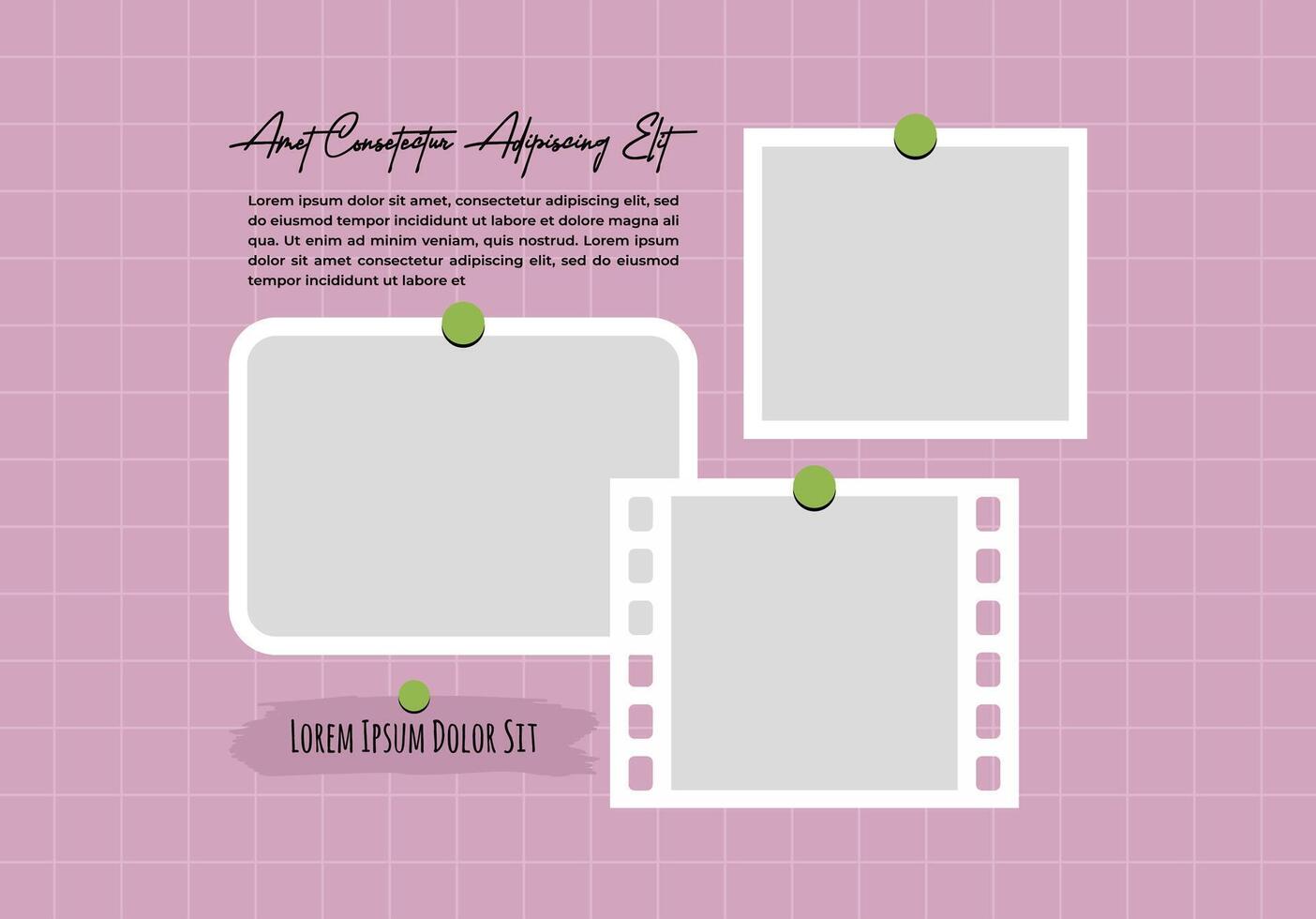 Frame or Picture Collage photo effect vector