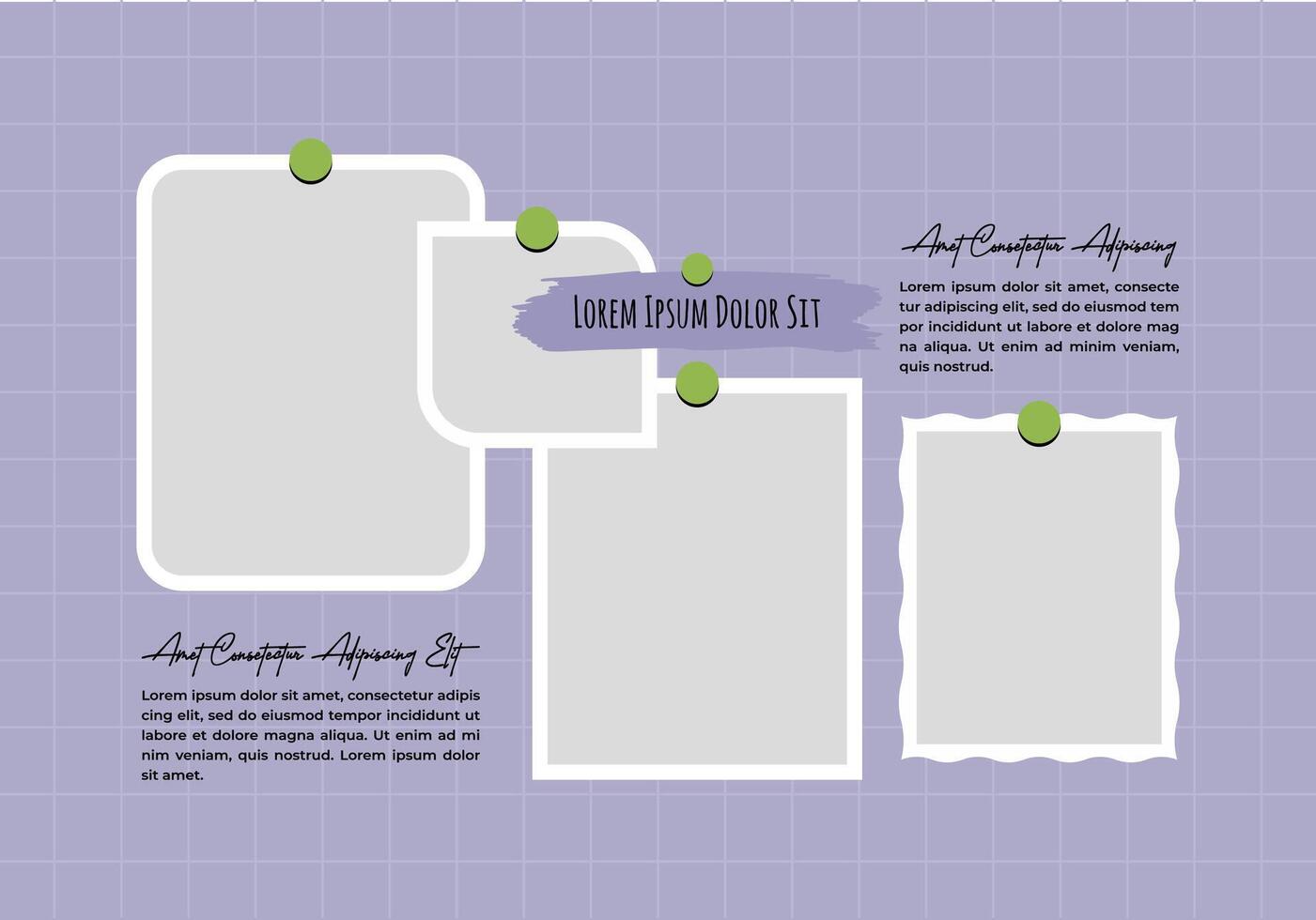 Picture Frame Moodboard picture photo collage design template vector