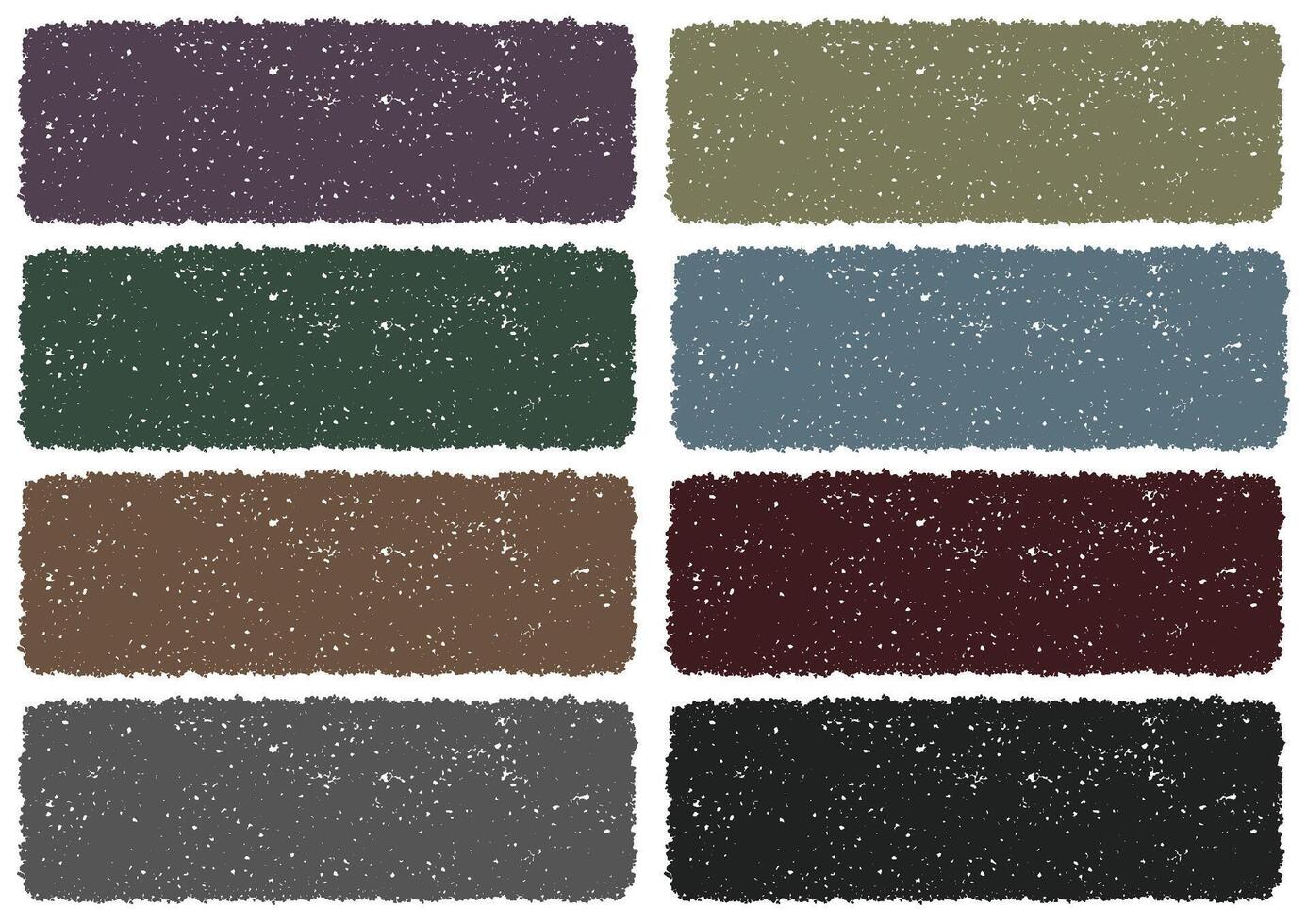 Crayon Texture Background Set Isolated On A White Background. vector