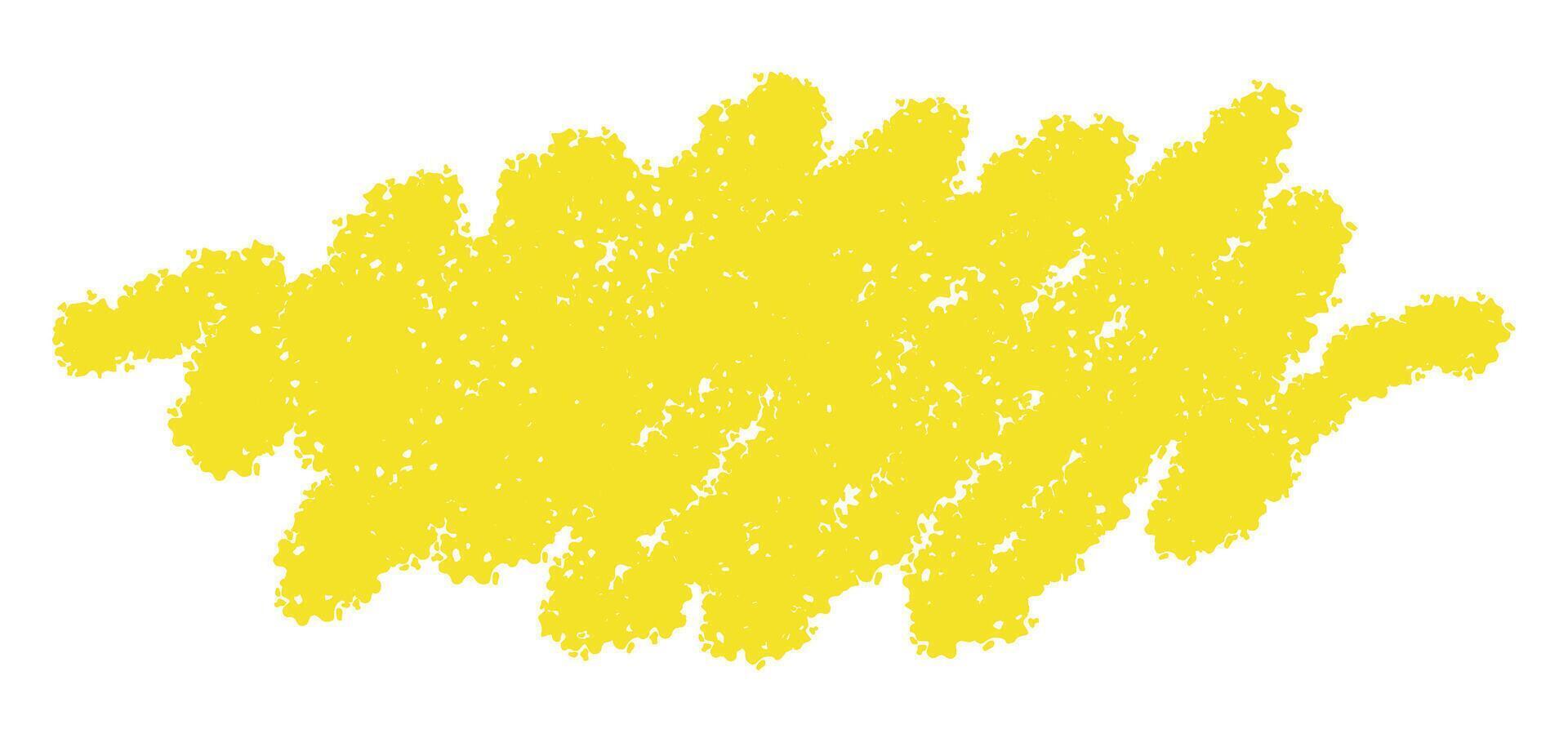 Bright Yellow Crayon Texture Doodle Background Illustration Isolated On A White Background vector