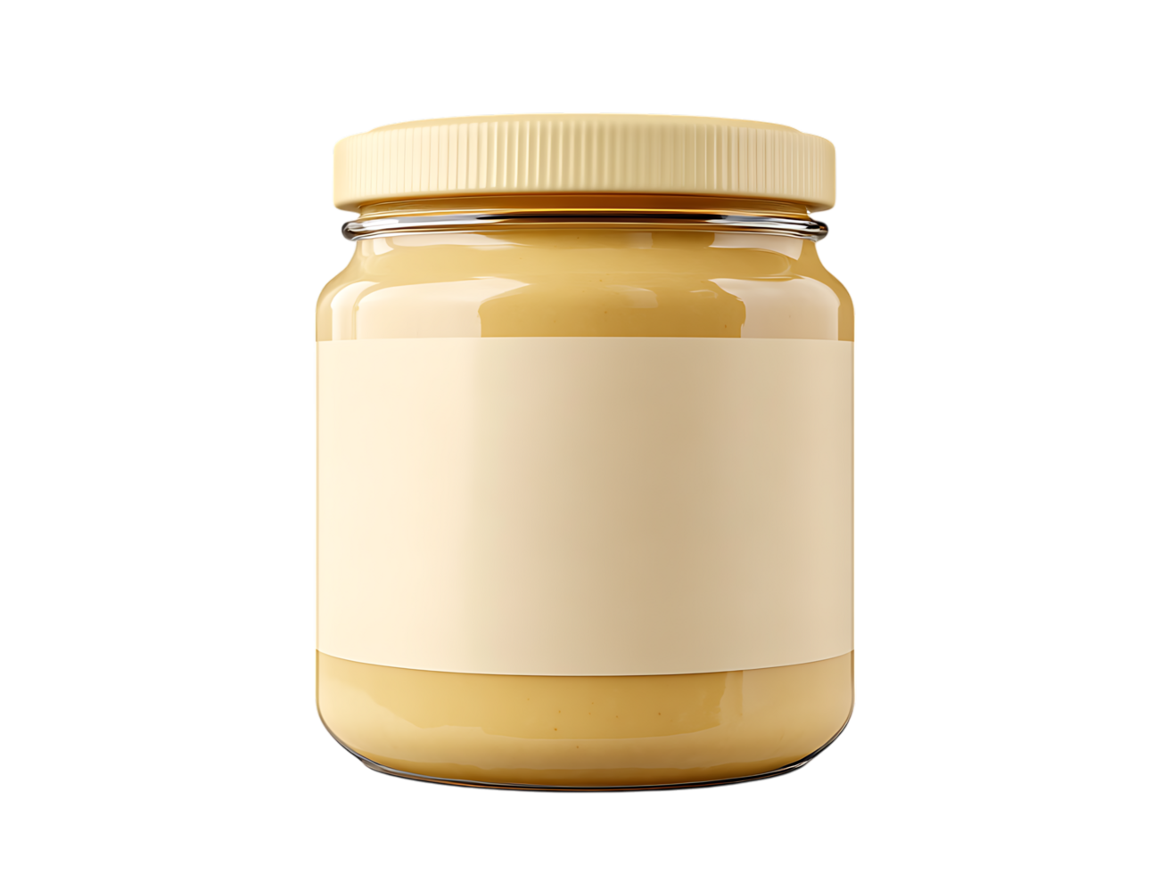 Jar of peanut butter with blank label png
