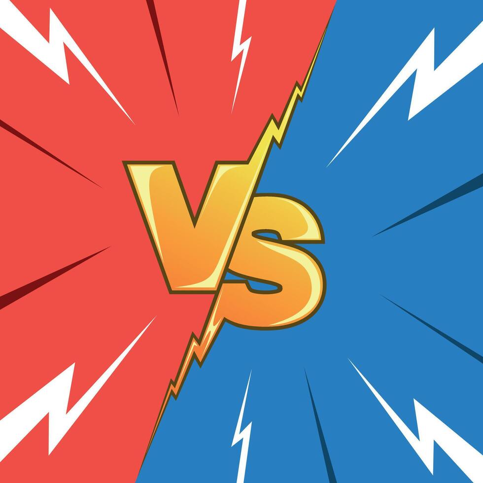VS Letters for Sports with Thunder vector