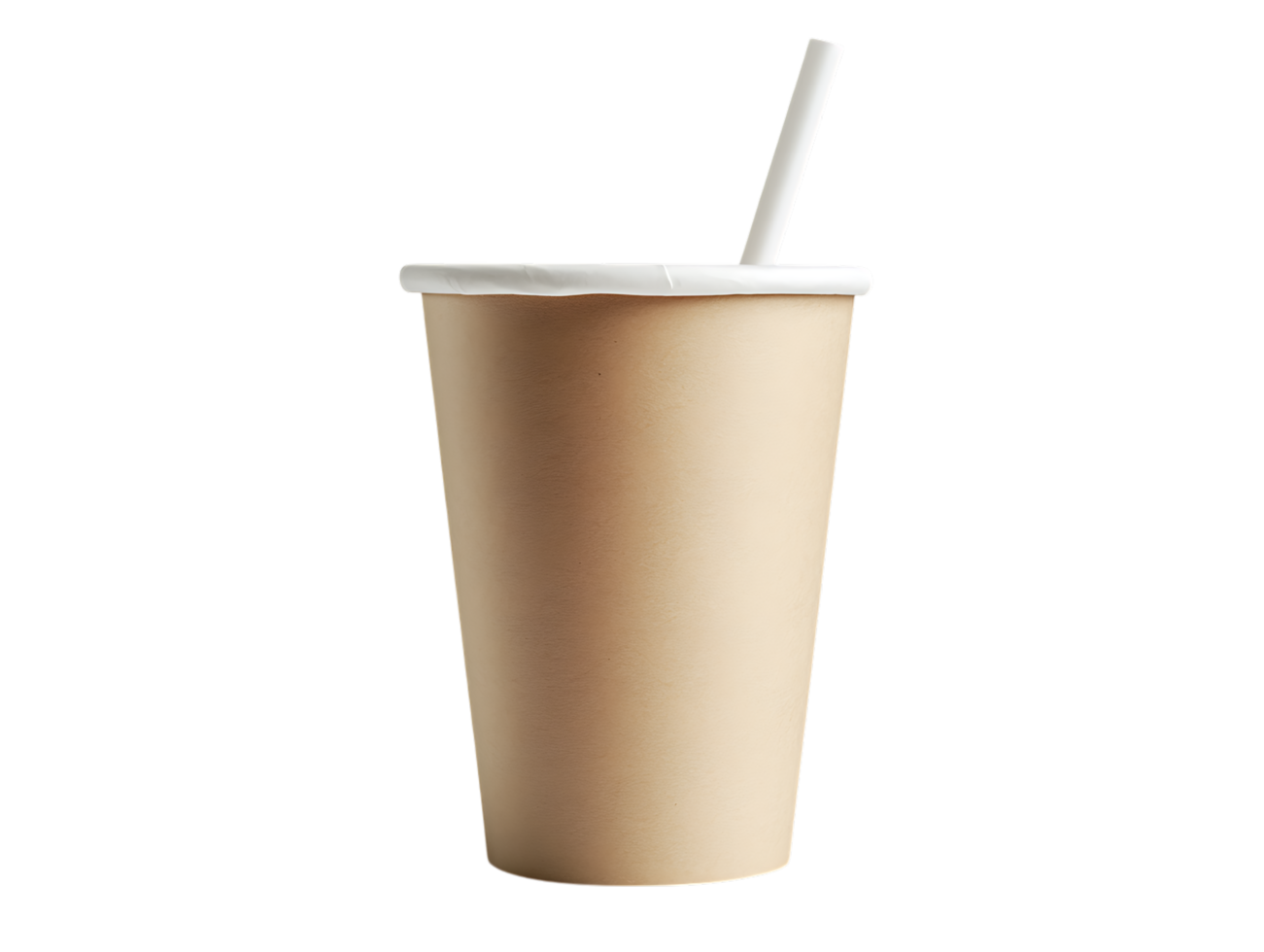 Paper cup with straw, beverage, drink, refreshment png