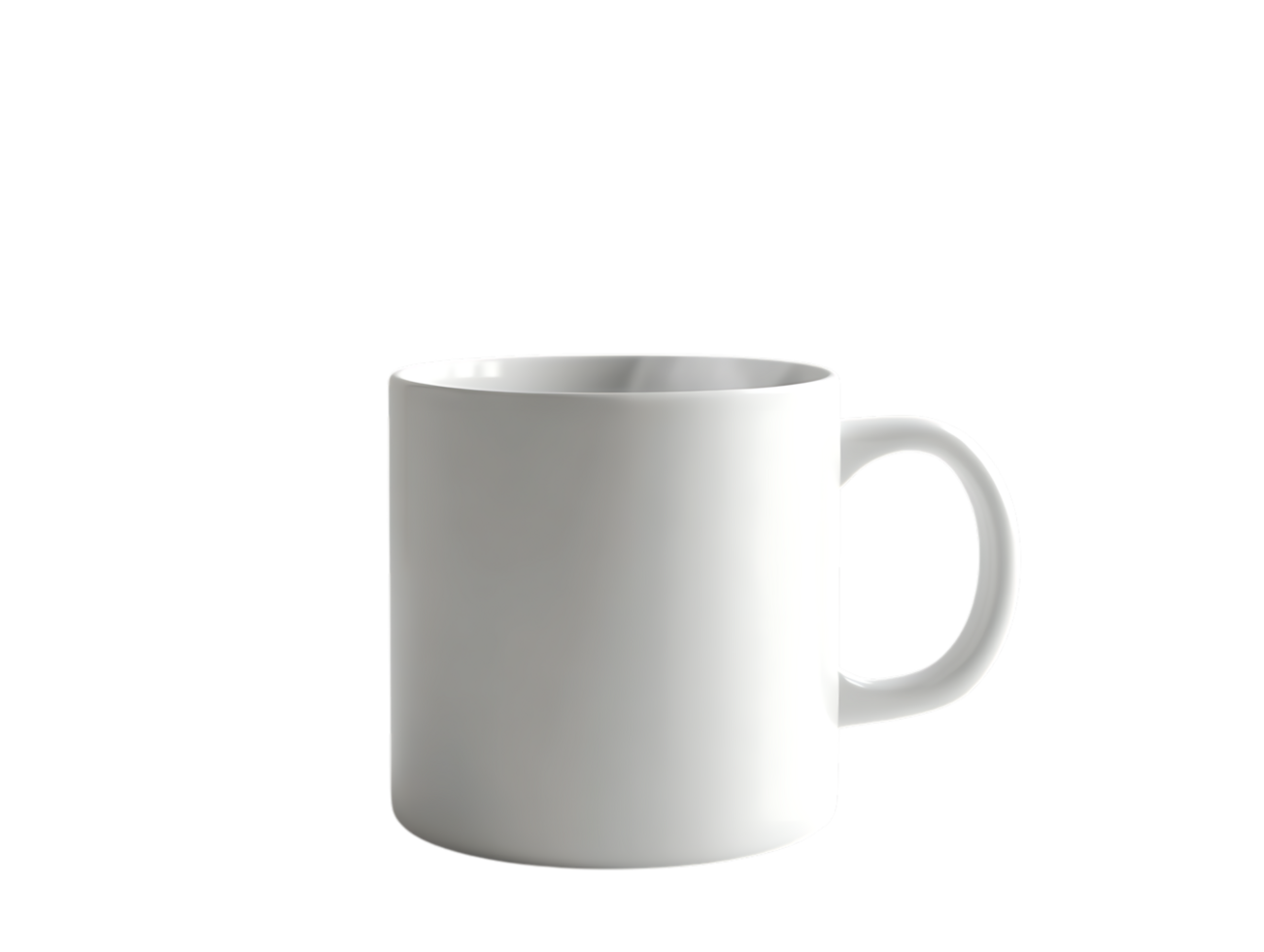 Classic white ceramic mug, perfect for showcasing your designs or branding. Customizable template. png