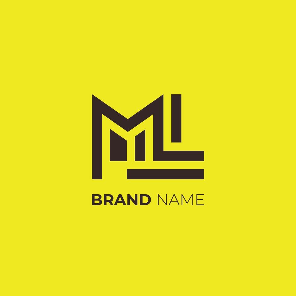 ML Letter mark Logo Design for Brand Identity vector