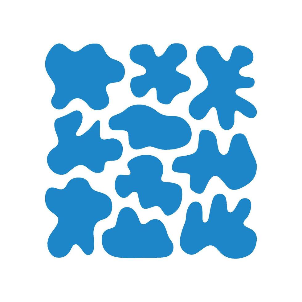 Modern Blue Abstract Shapes Design vector