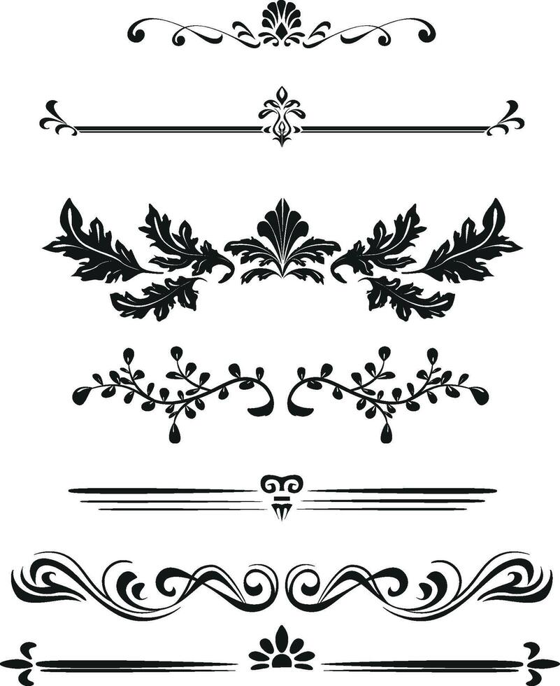 Decorative elegant dividers vector