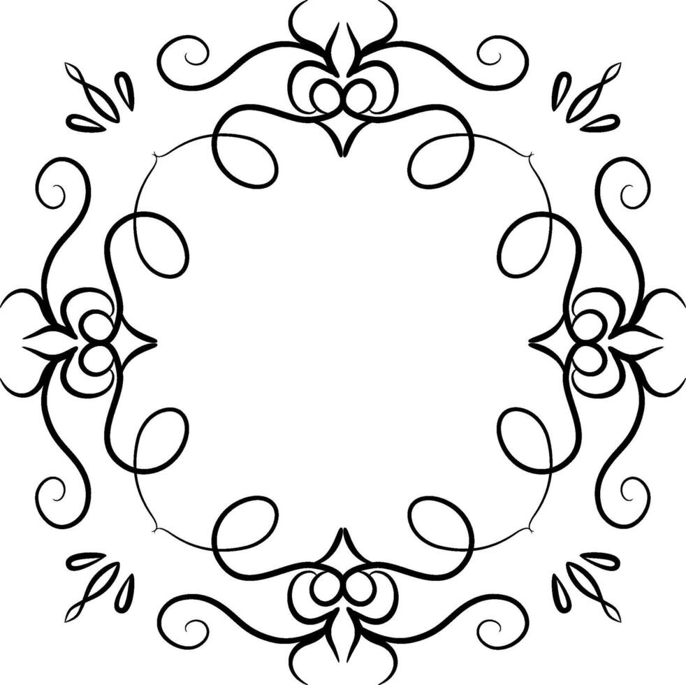 Swirl ornemental frame vector