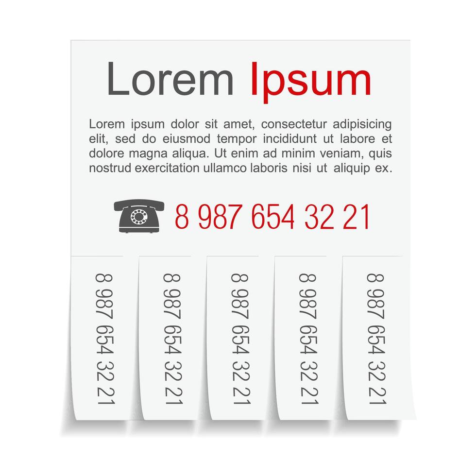Advertisement template on white background vector