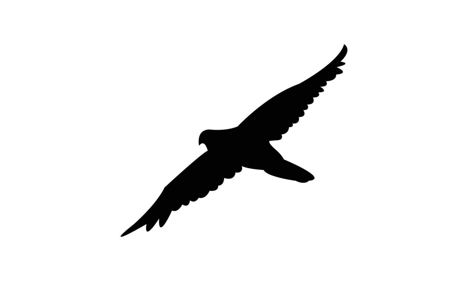 Flying African hobby bird Silhouette vector