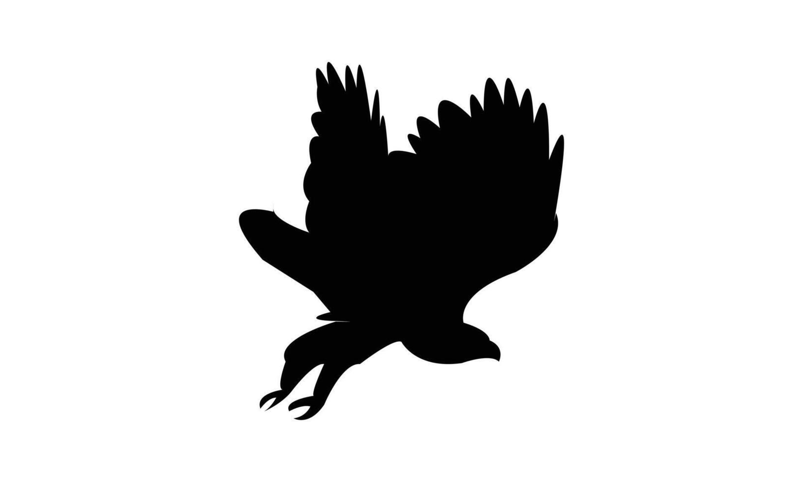 Flying African hawk eagle bird Silhouette Design And Illustration. vector