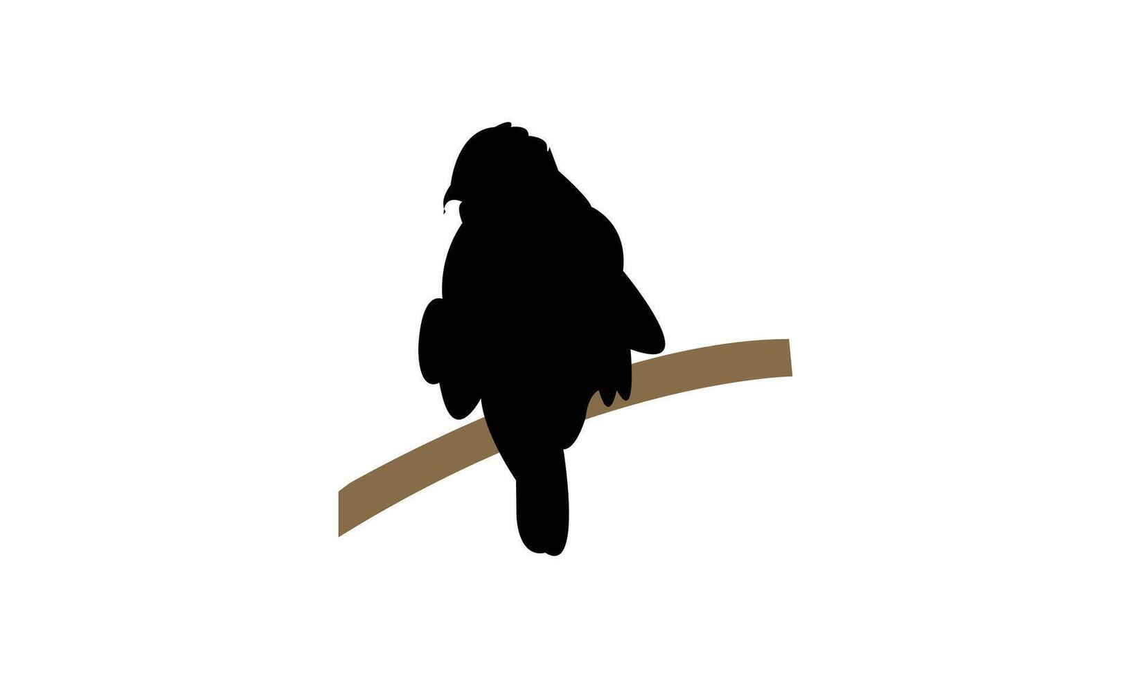 African hobby bird Silhouette Design vector