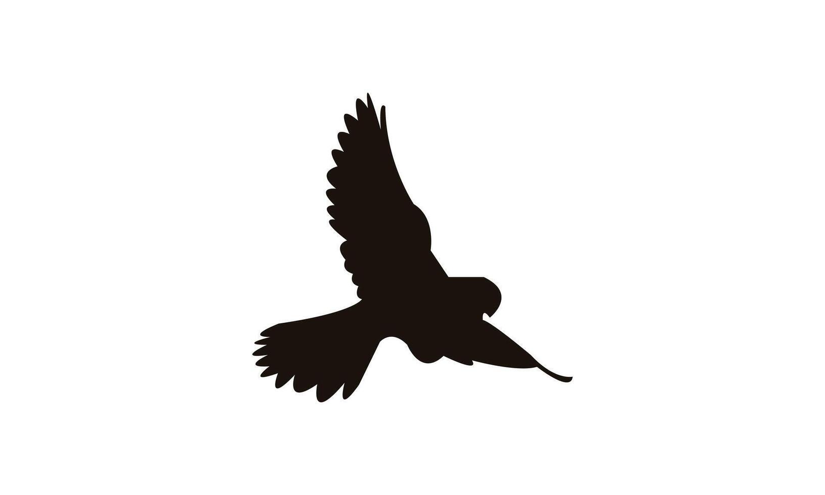 Flying African hobby bird black Silhouette Design And Illustration. vector