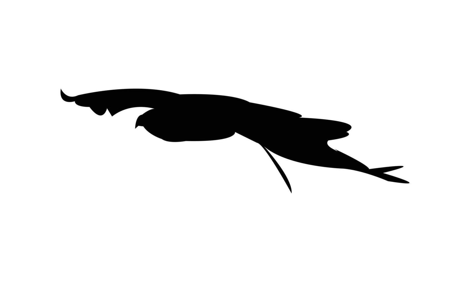 Flying African hawk eagle bird Silhouette Design vector