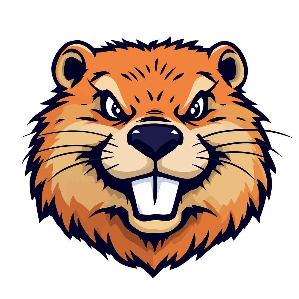 The mascot of a groundhog is smiling vector