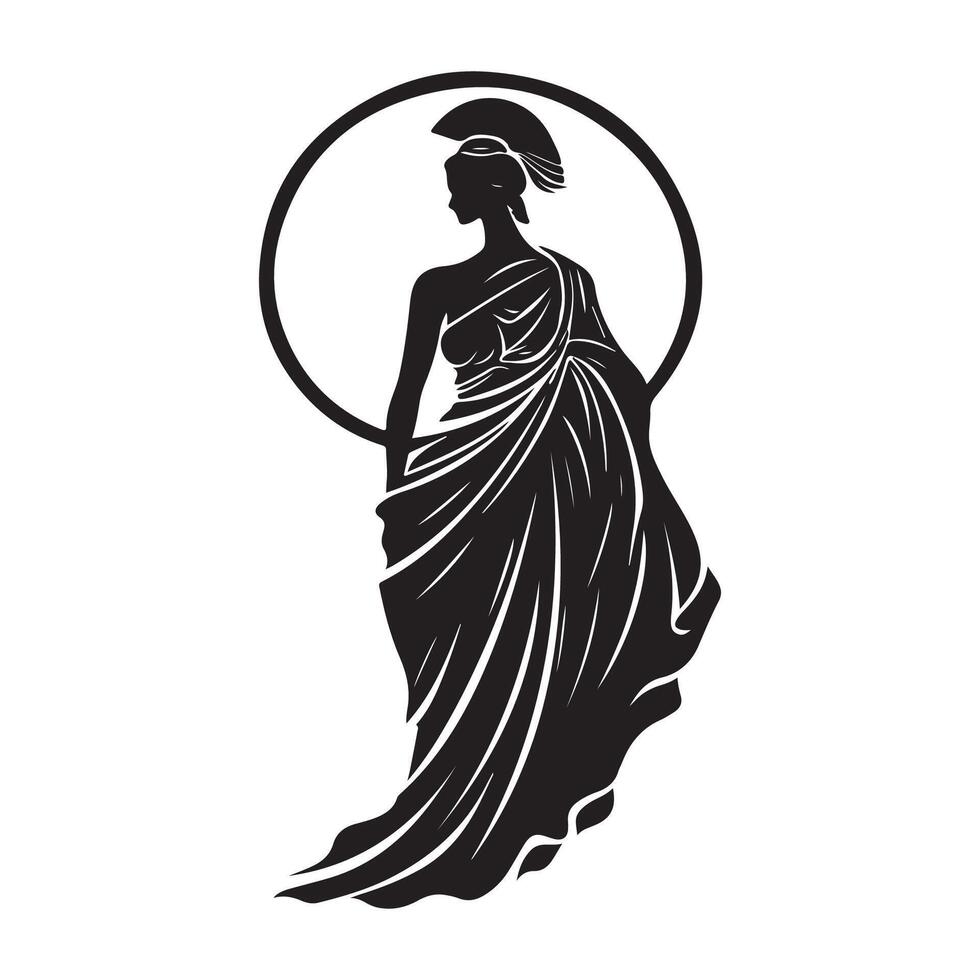 Goddess Athena Greek Cut Out Stock Images vector