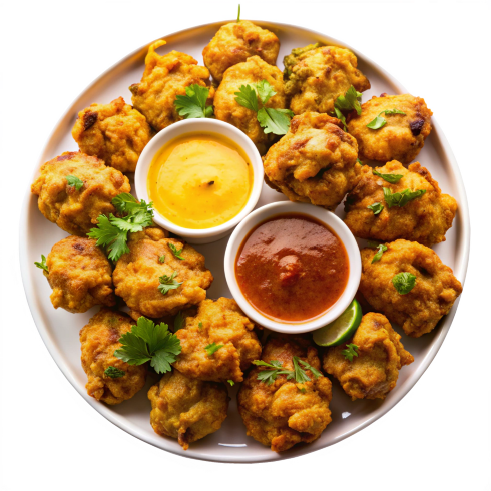 tasty plate of chicken with ketchup is isolated on transparent background png