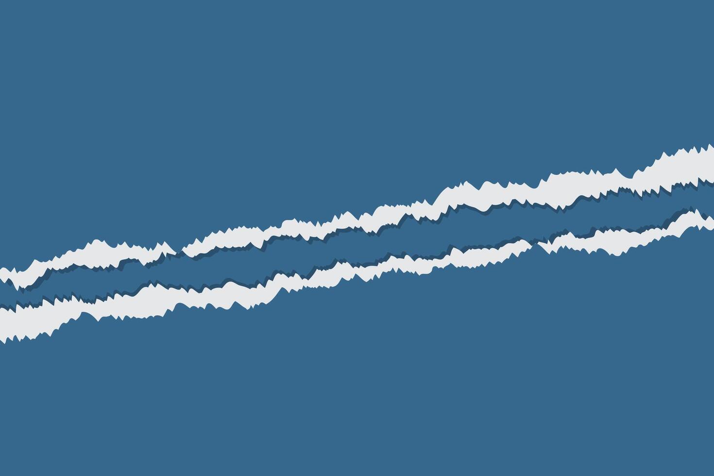 Ripped edge of a torn sheet of paper on a blank background with a curled page, a long shadow, and a flat graphic of the Chile map vector
