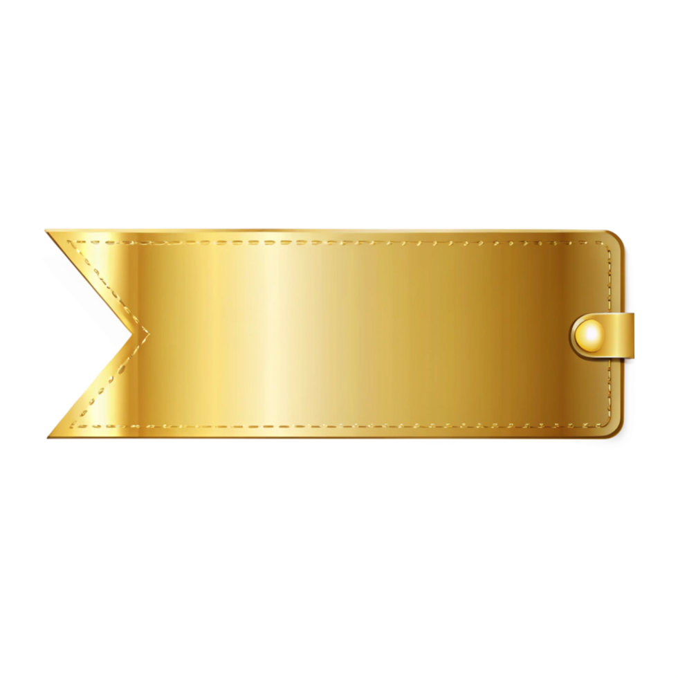 label golden tag banner is isolated on transparent background png