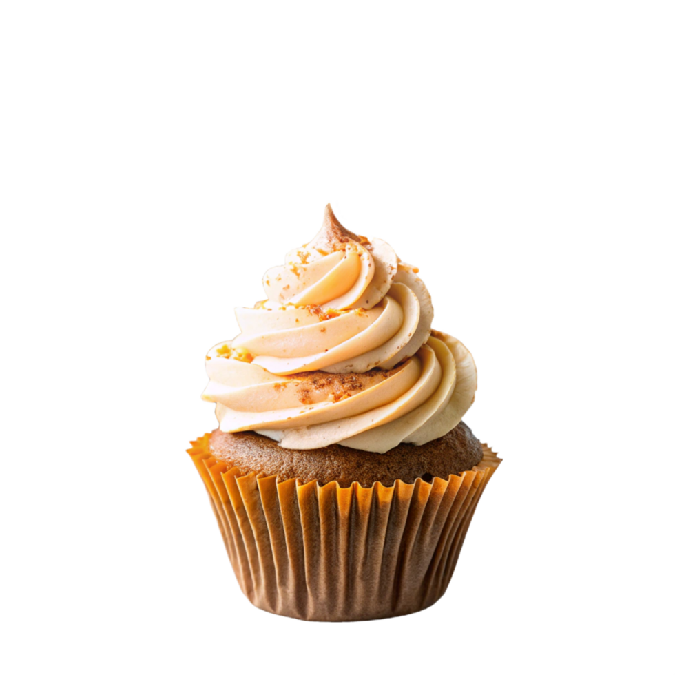 cupcake with chocolate is isolated on transparent background png