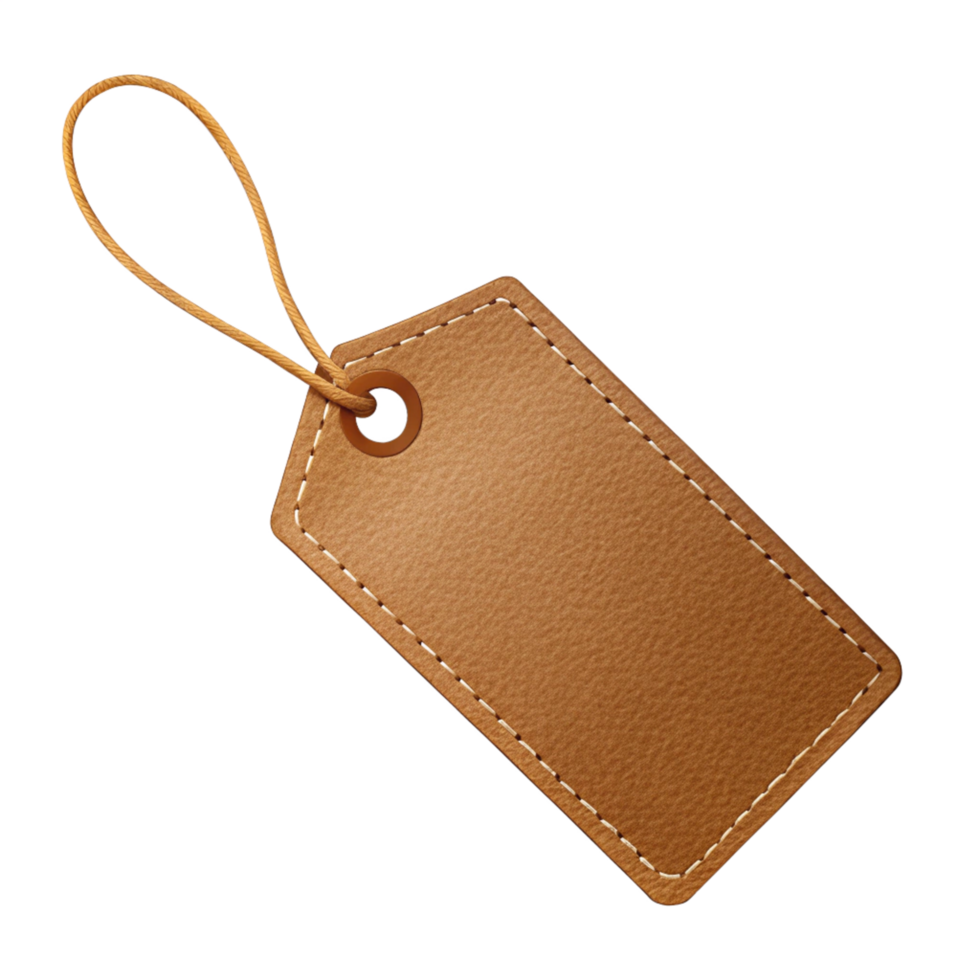label brown tag banner is isolated on transparent background png
