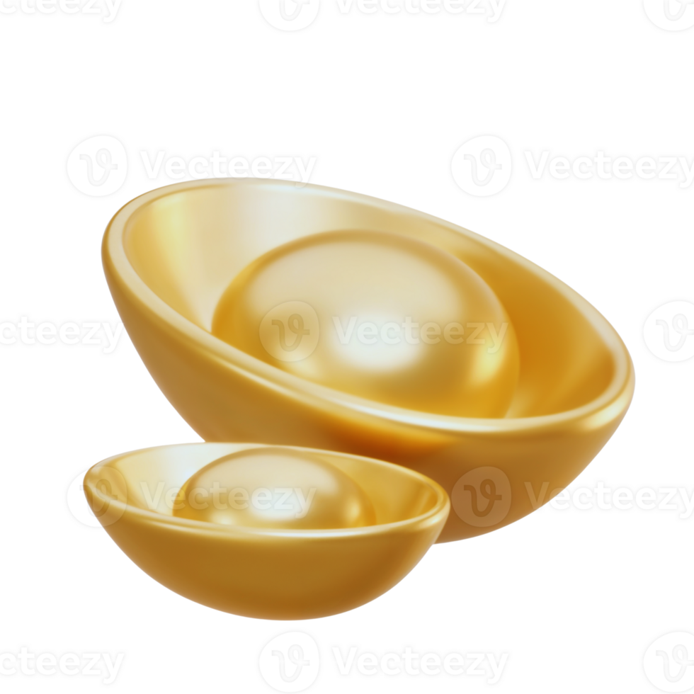 Decorative golden bowls with pearl-like orbs inside png