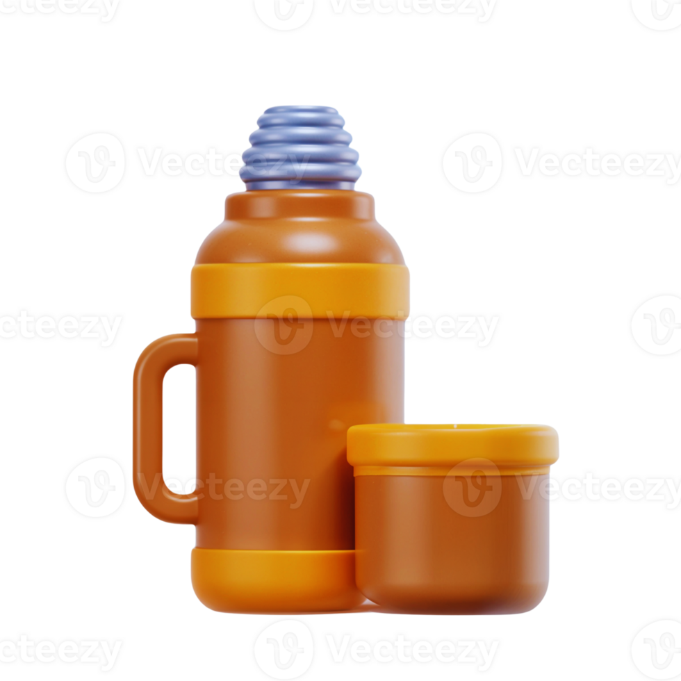 A plastic bottle with a lid and a cup png