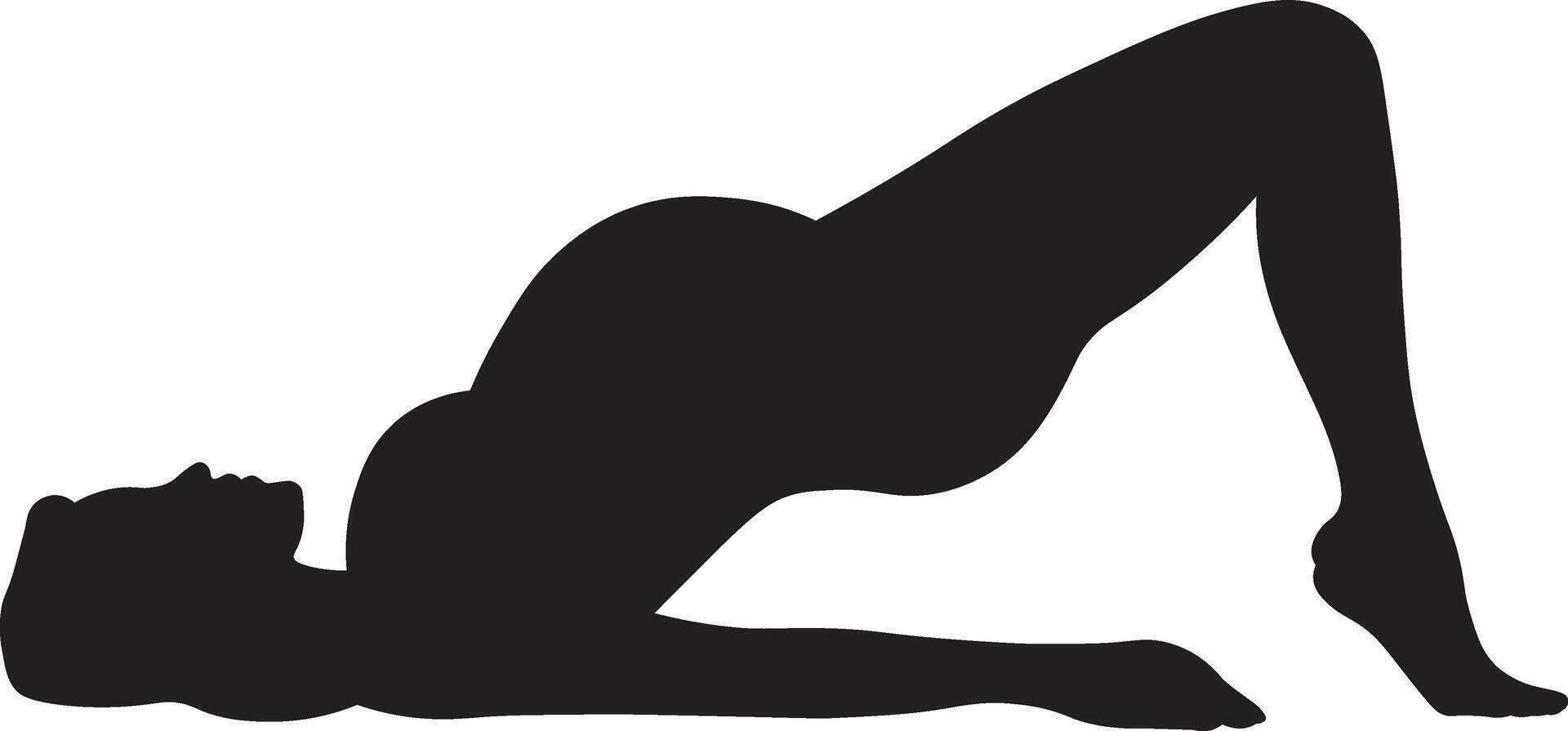 Pregnant Woman Silhouette. vector