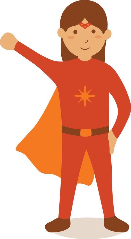 Children Superhero Illustration vector