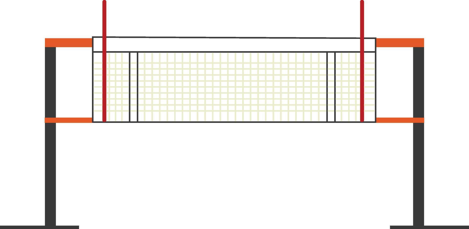 Volleyball Net Illustration in Flat Design vector