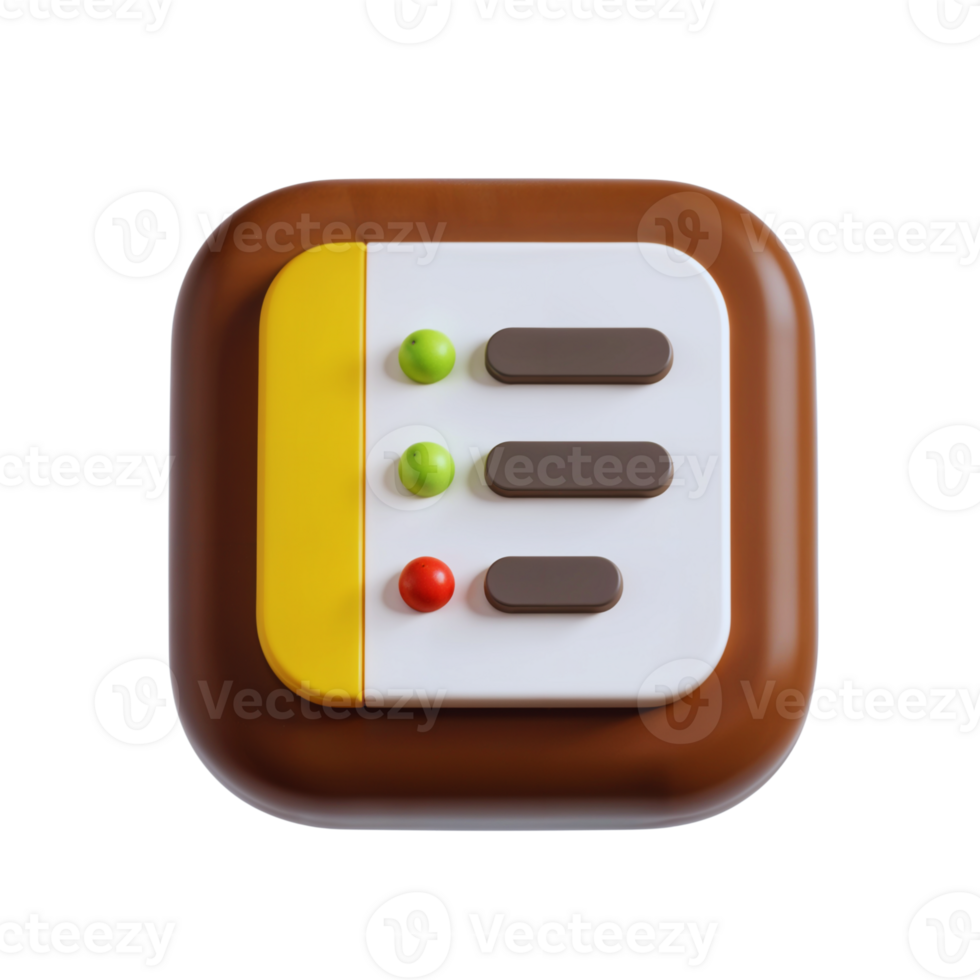 Colorful button with green, yellow, and brown details png