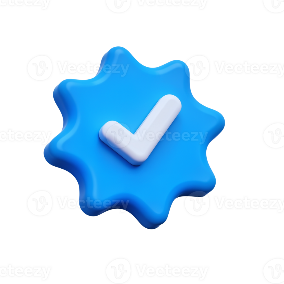 Blue check mark icon representing verification status png
