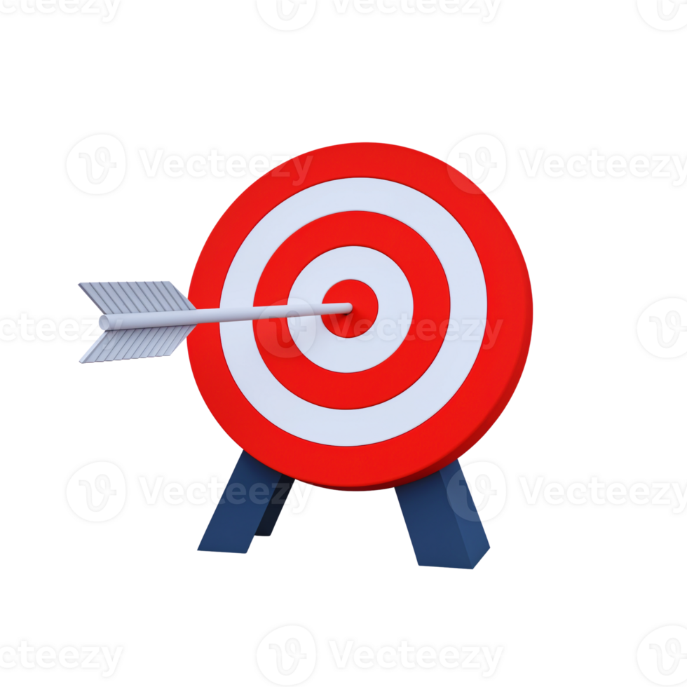 Arrow hits target in a classic archery setup at outdoor range png