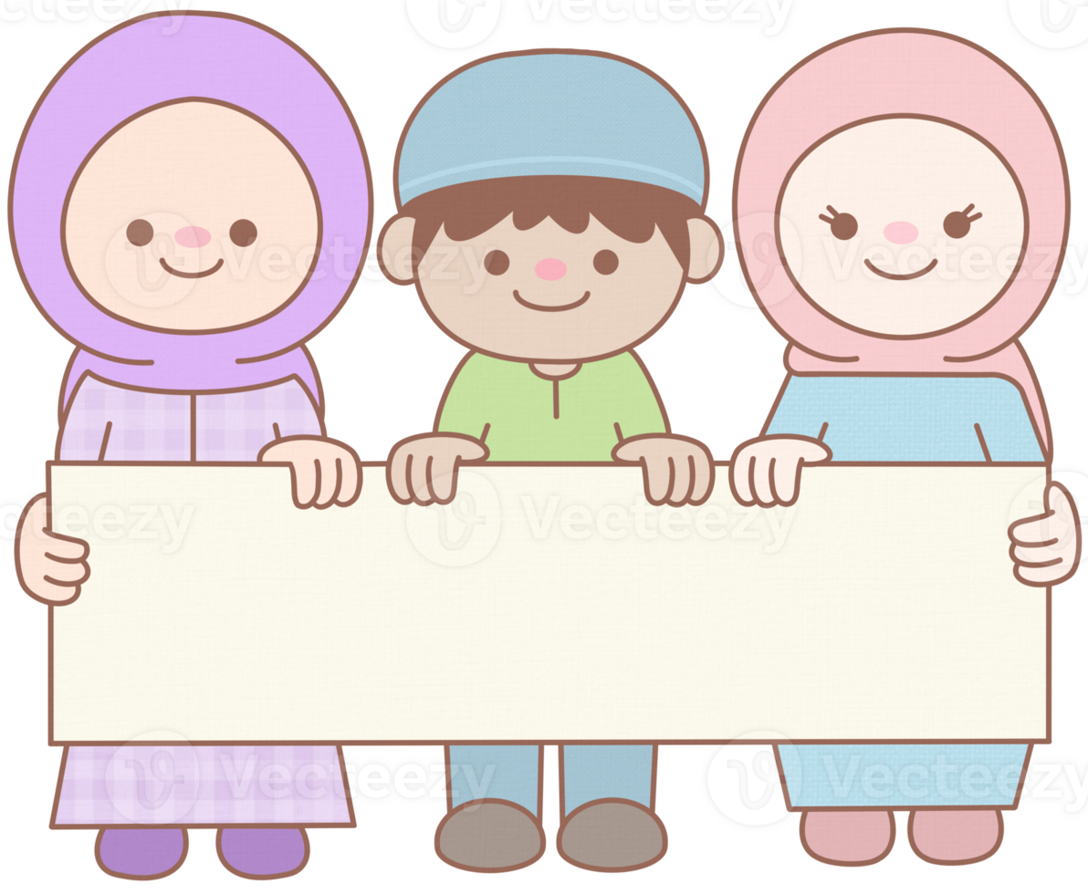Muslim kids Boy and Girl Characters png