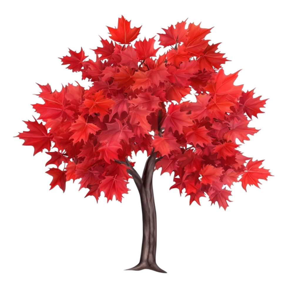 Majestic Red Maple Tree with Vibrant Leaves png