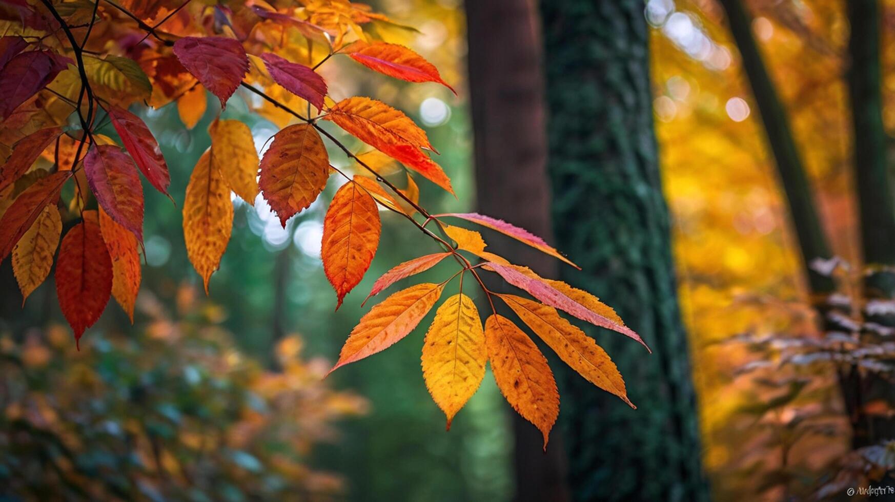 a breath taking realistic photo of forest Autumn Background Artistic Wallpaper Fairytale Dream Tree Beautiful Nature Lands 30313