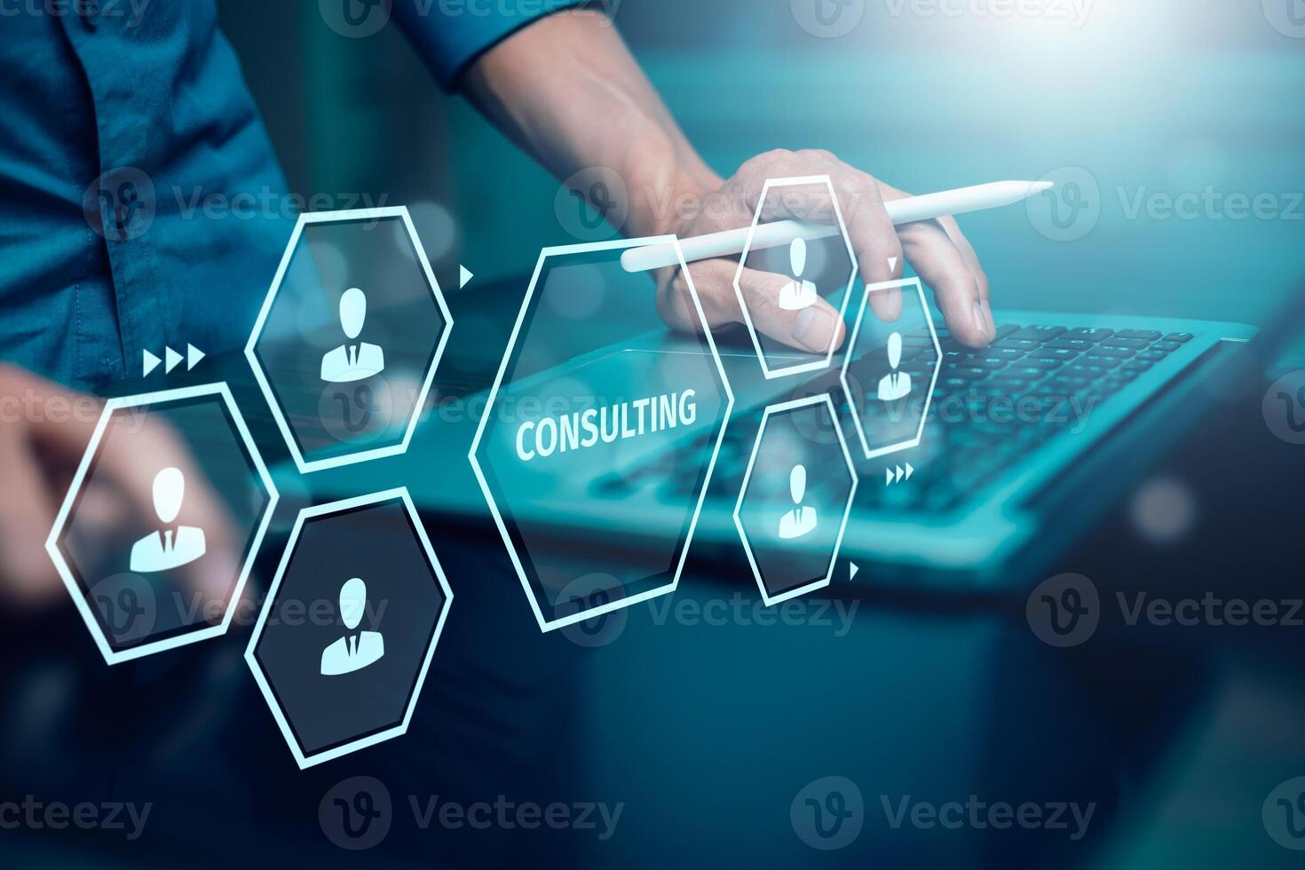 Business consulting concept.Solutions management consulting network.Consulting Expert Advice Support Service Business concept. Resource Management HRM concept. photo
