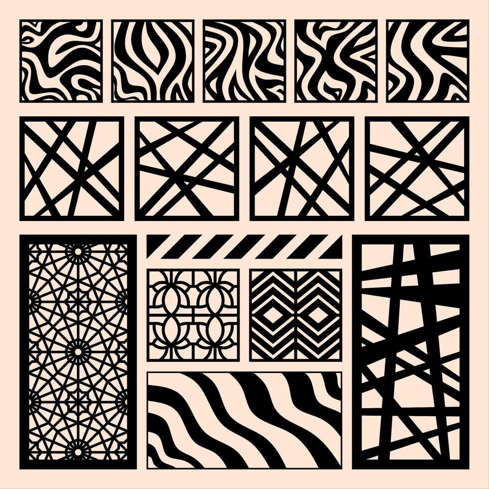 Exploring Texture and Movement Through Bold, Abstract Cut-Out Panels vector