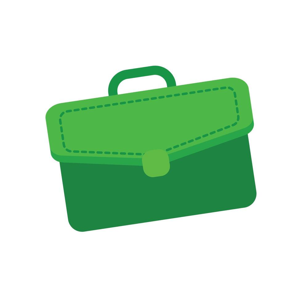 green tote bag isolated on white background vector