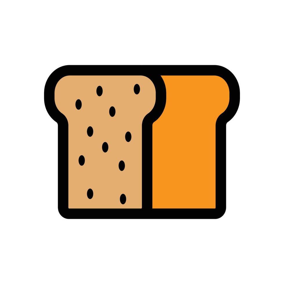 Sliced Bread and Toast Illustration vector