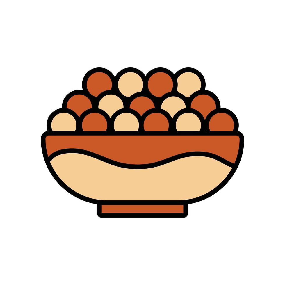 Bowl of Snacks and Sweets Illustration vector