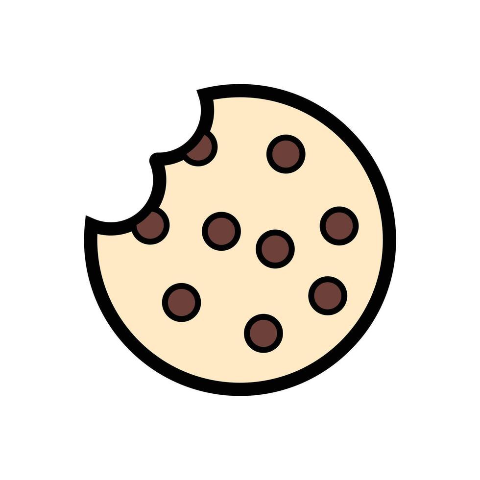 Chocolate Chip Cookie Illustration vector