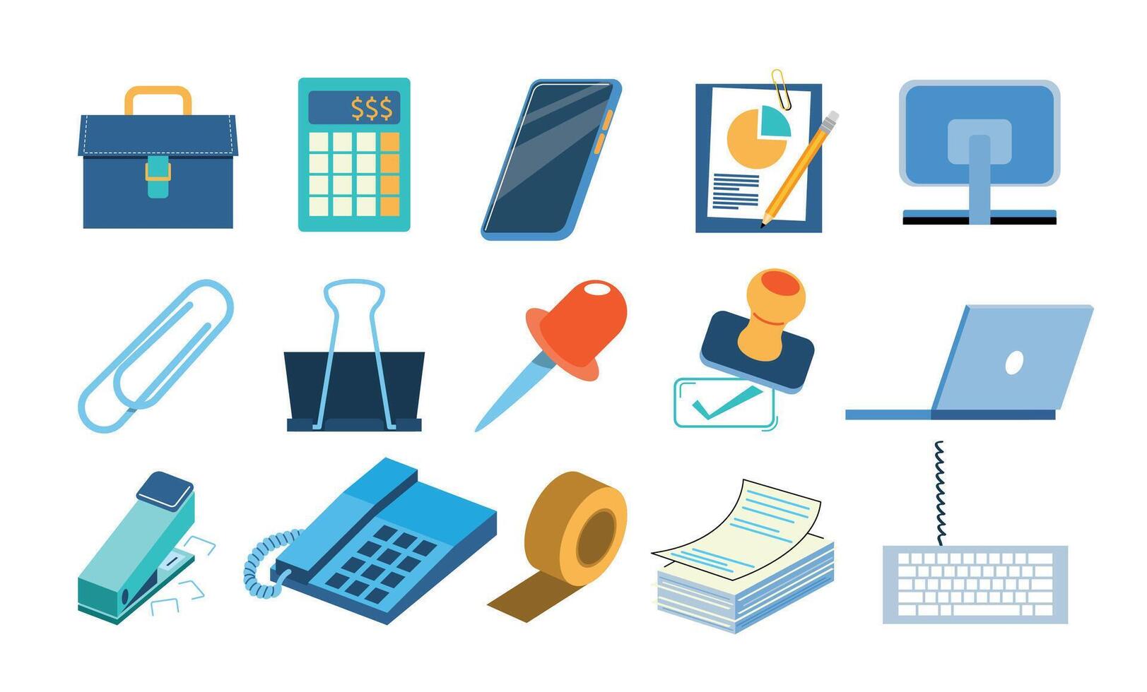Financial and Business Icon illustration vector