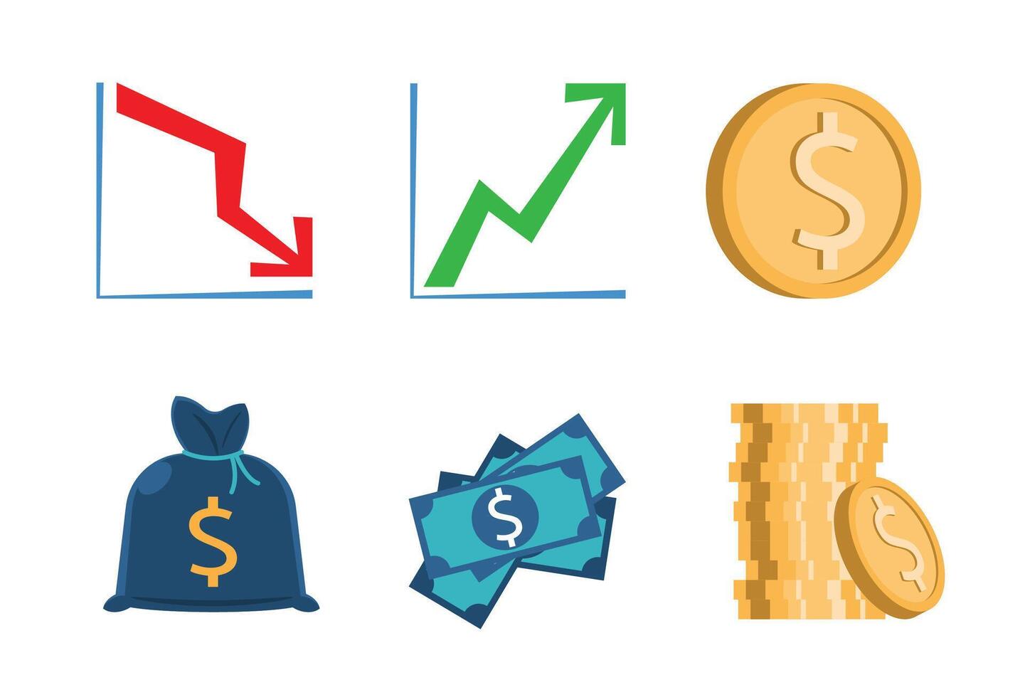 Financial Growth and Investment Icon vector